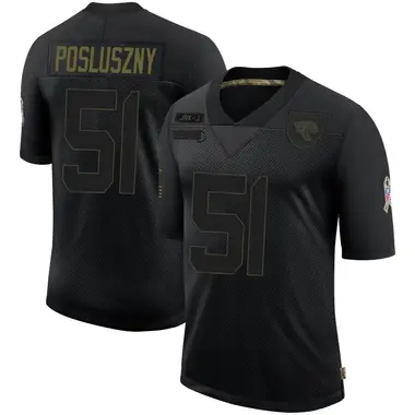 Men's Nike Jacksonville Jaguars Paul Posluszny 2020 Salute To Service Jersey - Black Limited