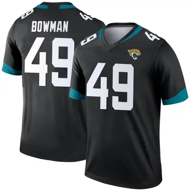 Men's Nike Jacksonville Jaguars Shawn Bowman Jersey - Black Legend