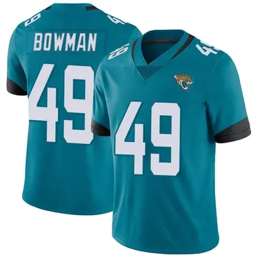 Men's Nike Jacksonville Jaguars Shawn Bowman Vapor Untouchable Jersey - Teal Limited