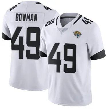 Men's Nike Jacksonville Jaguars Shawn Bowman Vapor Untouchable Jersey - White Limited