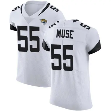 Men's Nike Jacksonville Jaguars Tanner Muse Vapor Untouchable Road Jersey - White Elite