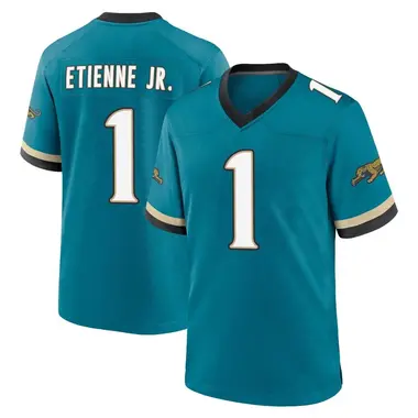 Men's Nike Jacksonville Jaguars Travis Etienne Jr. Prowler Throwback Jersey - Teal Game