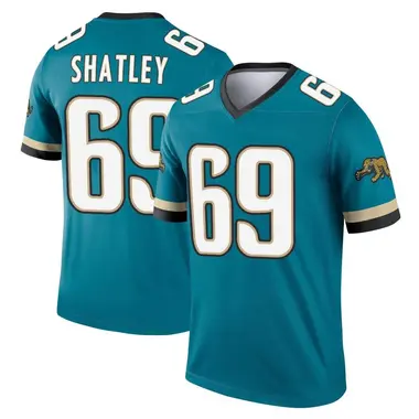 Men's Nike Jacksonville Jaguars Tyler Shatley Prowler Throwback Jersey - Teal Legend