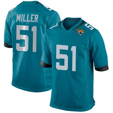 Men's Nike Jacksonville Jaguars Ventrell Miller Jersey - Teal Game