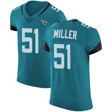 Men's Nike Jacksonville Jaguars Ventrell Miller Vapor Untouchable Alternate Jersey - Teal Elite