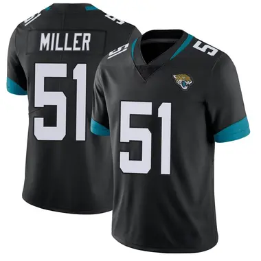 Men's Nike Jacksonville Jaguars Ventrell Miller Vapor Untouchable Jersey - Black Limited