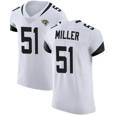 Men's Nike Jacksonville Jaguars Ventrell Miller Vapor Untouchable Road Jersey - White Elite