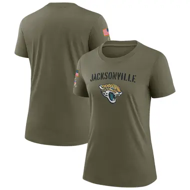 Women's Nike Jacksonville Jaguars 2022 Salute To Service T-Shirt - Olive Legend