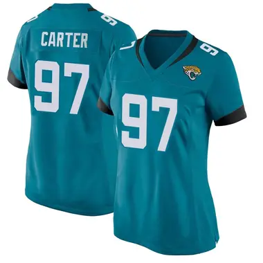 Women's Nike Jacksonville Jaguars Andre Carter Jersey - Teal Game