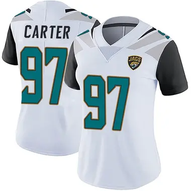 Women's Nike Jacksonville Jaguars Andre Carter Vapor Untouchable Jersey - White Limited