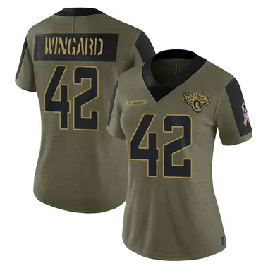 Women's Nike Jacksonville Jaguars Andrew Wingard 2021 Salute To Service Jersey - Olive Limited