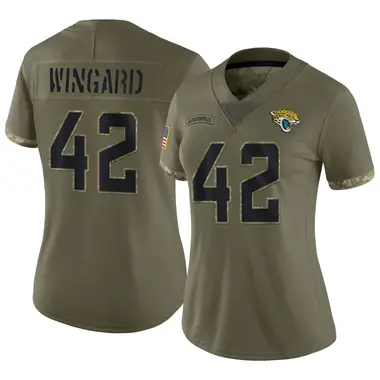 Women's Nike Jacksonville Jaguars Andrew Wingard 2022 Salute To Service Jersey - Olive Limited