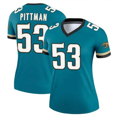 Women's Nike Jacksonville Jaguars Anthony Pittman Prowler Throwback Jersey - Teal Legend