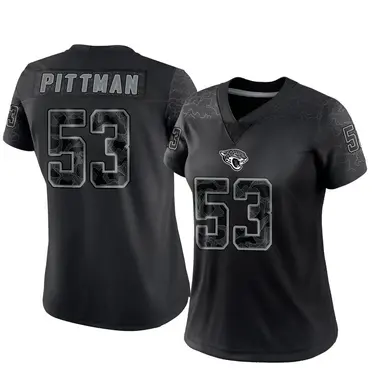 Women's Nike Jacksonville Jaguars Anthony Pittman Reflective Jersey - Black Limited