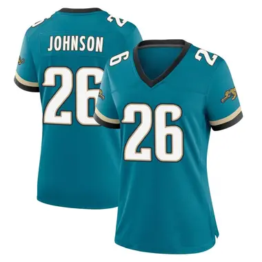 Women's Nike Jacksonville Jaguars Antonio Johnson Prowler Throwback Jersey - Teal Game