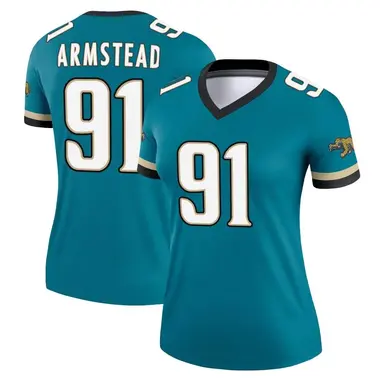 Women's Nike Jacksonville Jaguars Arik Armstead Prowler Throwback Jersey - Teal Legend