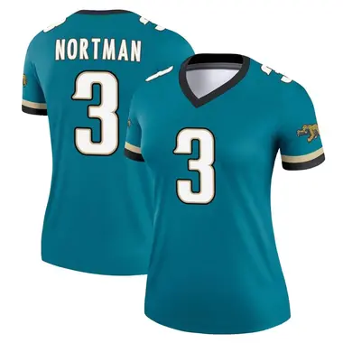 Women's Nike Jacksonville Jaguars Brad Nortman Prowler Throwback Jersey - Teal Legend