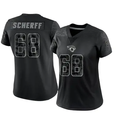 Women's Nike Jacksonville Jaguars Brandon Scherff Reflective Jersey - Black Limited