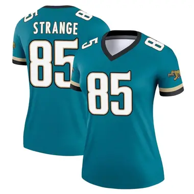 Women's Nike Jacksonville Jaguars Brenton Strange Prowler Throwback Jersey - Teal Legend