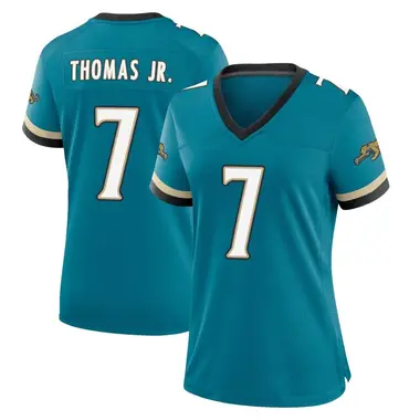 Women's Nike Jacksonville Jaguars Brian Thomas Jr. Prowler Throwback Jersey - Teal Game