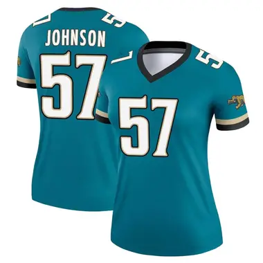 Women's Nike Jacksonville Jaguars Caleb Johnson Prowler Throwback Jersey - Teal Legend