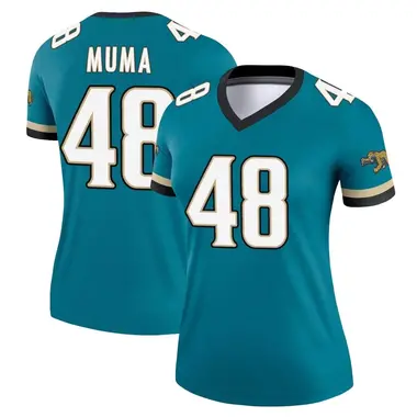 Women's Nike Jacksonville Jaguars Chad Muma Prowler Throwback Jersey - Teal Legend