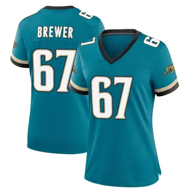 Women's Nike Jacksonville Jaguars Chandler Brewer Prowler Throwback Jersey - Teal Game