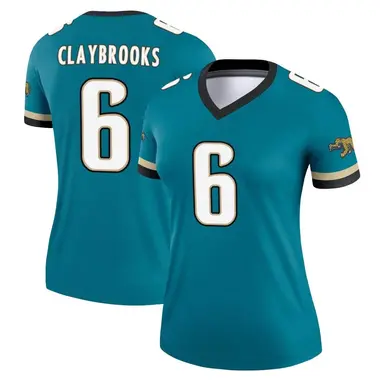 Women's Nike Jacksonville Jaguars Chris Claybrooks Prowler Throwback Jersey - Teal Legend