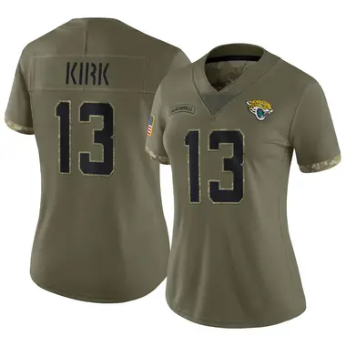 Women's Nike Jacksonville Jaguars Christian Kirk 2022 Salute To Service Jersey - Olive Limited