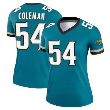 Women's Nike Jacksonville Jaguars DJ Coleman Prowler Throwback Jersey - Teal Legend