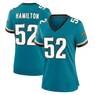 Women's Nike Jacksonville Jaguars Davon Hamilton DaVon Hamilton Prowler Throwback Jersey - Teal Game