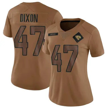 Women's Nike Jacksonville Jaguars De'Shaan Dixon 2023 Salute To Service Jersey - Brown Limited