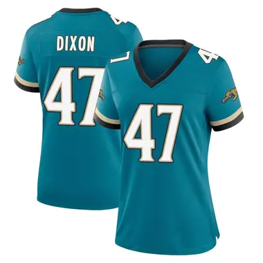 Women's Nike Jacksonville Jaguars De'Shaan Dixon Prowler Throwback Jersey - Teal Game