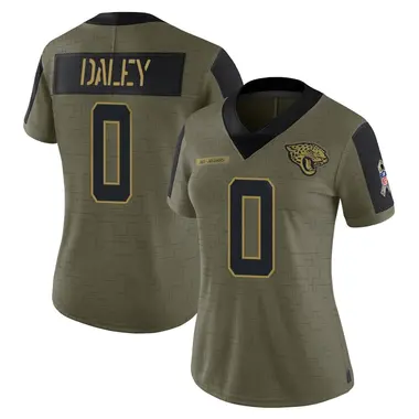 Women's Nike Jacksonville Jaguars Dennis Daley 2021 Salute To Service Jersey - Olive Limited