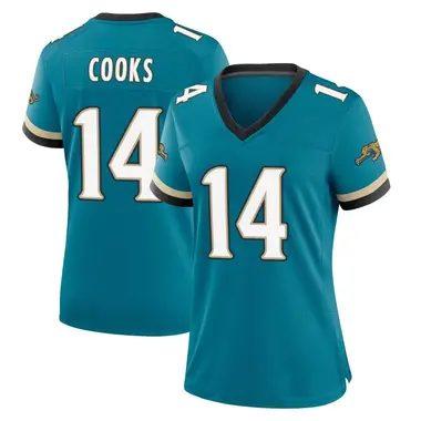 Women's Nike Jacksonville Jaguars Elijah Cooks Prowler Throwback Jersey - Teal Game