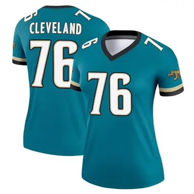 Women's Nike Jacksonville Jaguars Ezra Cleveland Prowler Throwback Jersey - Teal Legend