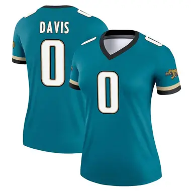 Women's Nike Jacksonville Jaguars Gabe Davis Prowler Throwback Jersey - Teal Legend