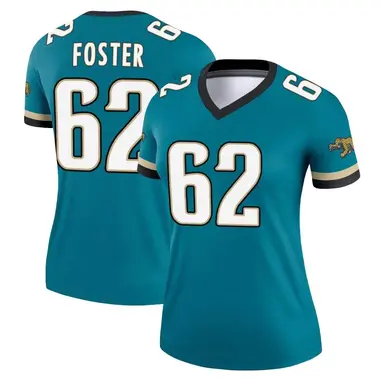 Women's Nike Jacksonville Jaguars Javon Foster Prowler Throwback Jersey - Teal Legend