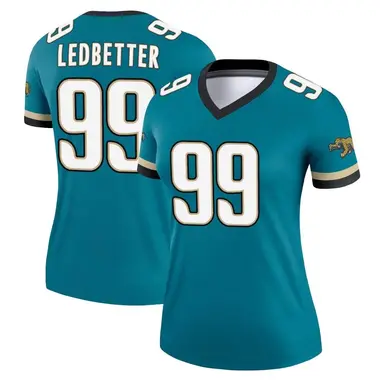 Women's Nike Jacksonville Jaguars Jeremiah Ledbetter Prowler Throwback Jersey - Teal Legend