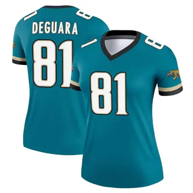 Women's Nike Jacksonville Jaguars Josiah Deguara Prowler Throwback Jersey - Teal Legend