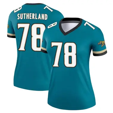 Women's Nike Jacksonville Jaguars Keaton Sutherland Prowler Throwback Jersey - Teal Legend