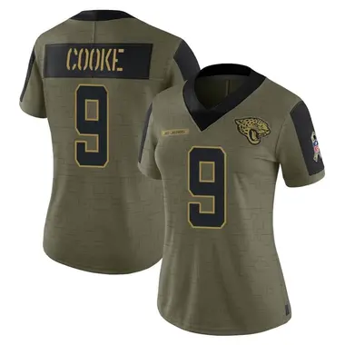 Women's Nike Jacksonville Jaguars Logan Cooke 2021 Salute To Service Jersey - Olive Limited