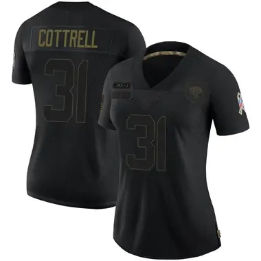 Women's Nike Jacksonville Jaguars Nathan Cottrell 2020 Salute To Service Jersey - Black Limited