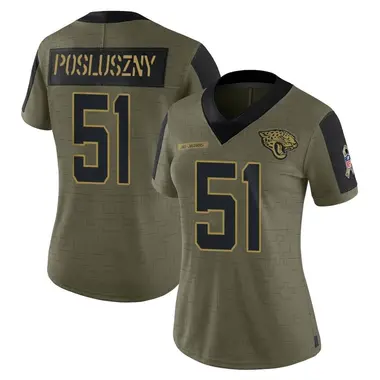 Women's Nike Jacksonville Jaguars Paul Posluszny 2021 Salute To Service Jersey - Olive Limited