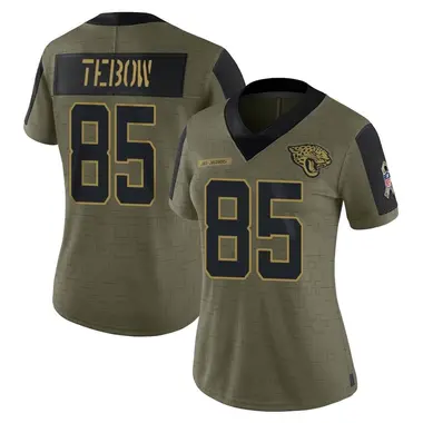 Women's Nike Jacksonville Jaguars Tim Tebow 2021 Salute To Service Jersey - Olive Limited