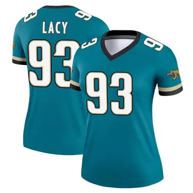 Women's Nike Jacksonville Jaguars Tyler Lacy Prowler Throwback Jersey - Teal Legend