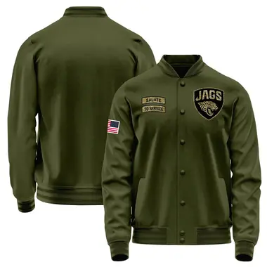 Youth Jacksonville Jaguars Salute to Service Sideline Performance Jacket - Olive