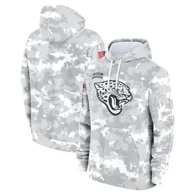 Youth Nike Jacksonville Jaguars 2024 Salute To Service Pullover Hoodie - White/Gray