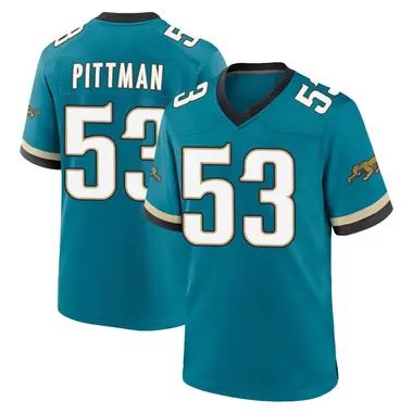 Youth Nike Jacksonville Jaguars Anthony Pittman Prowler Throwback Jersey - Teal Game