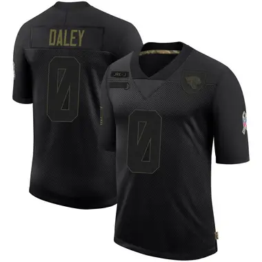 Youth Nike Jacksonville Jaguars Dennis Daley 2020 Salute To Service Jersey - Black Limited